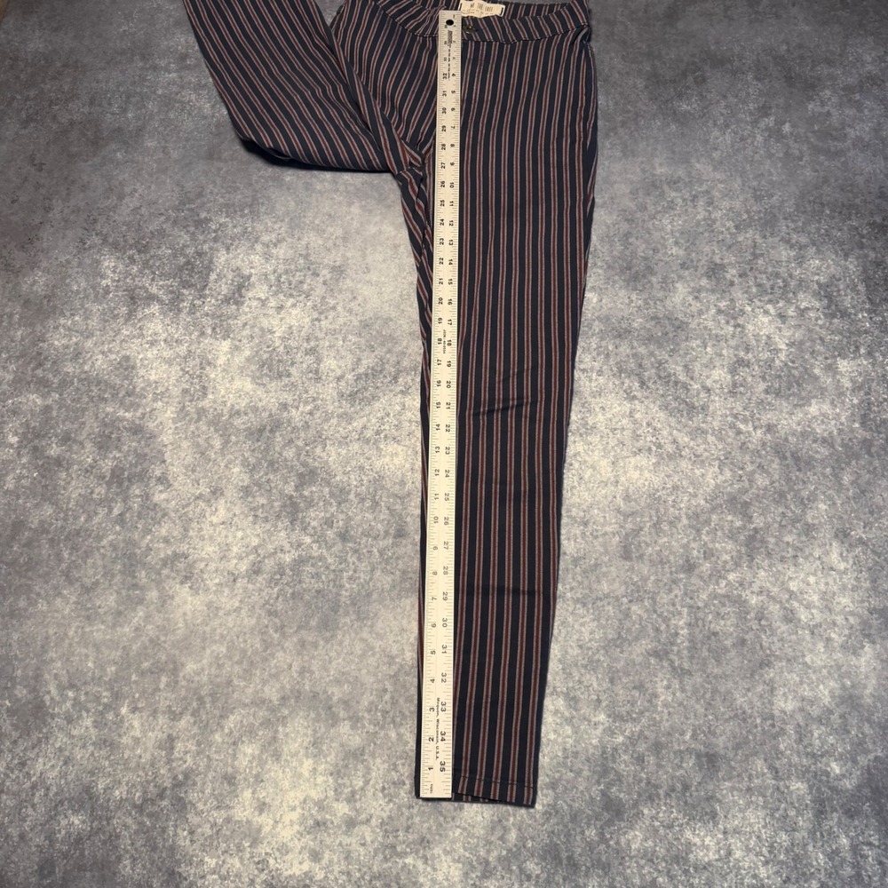 We The Free Free People Striped High Rise Skinny Pants Blue Red Size 25 - Picture 5 of 7